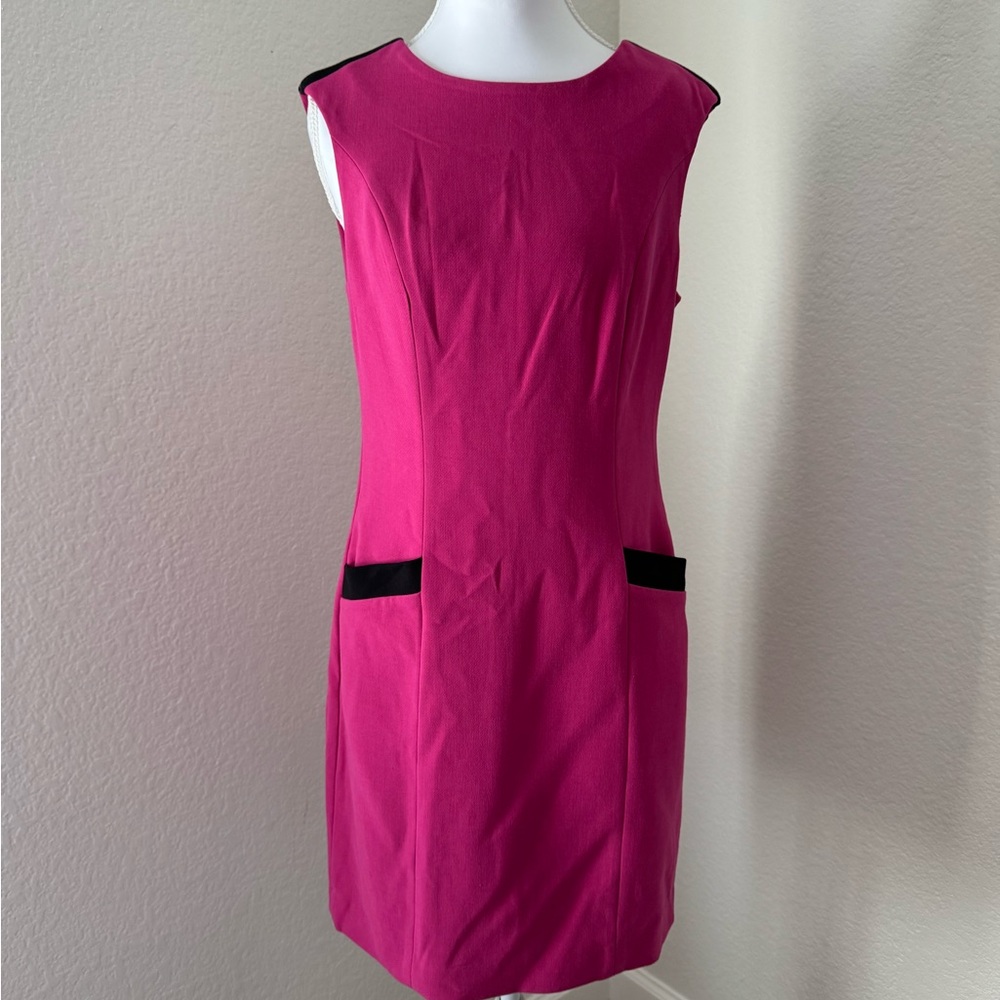 The Limited Fuchsia Mini Dress with Black Accents